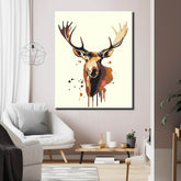 Paint by Numbers Moose Art Beige